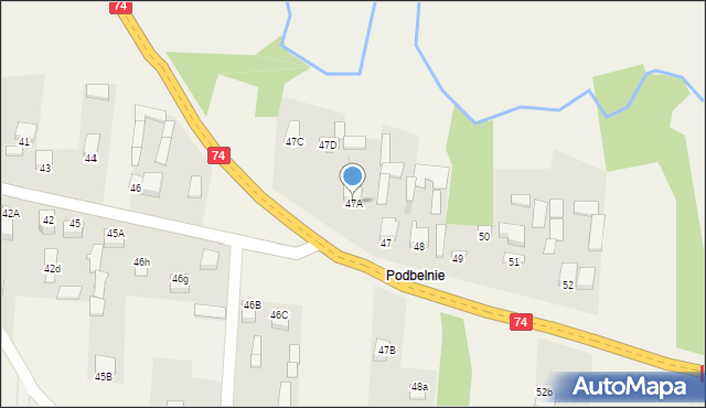 Napęków, Napęków, 47A, mapa Napęków