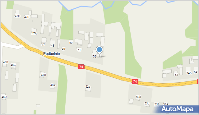 Napęków, Napęków, 52A, mapa Napęków