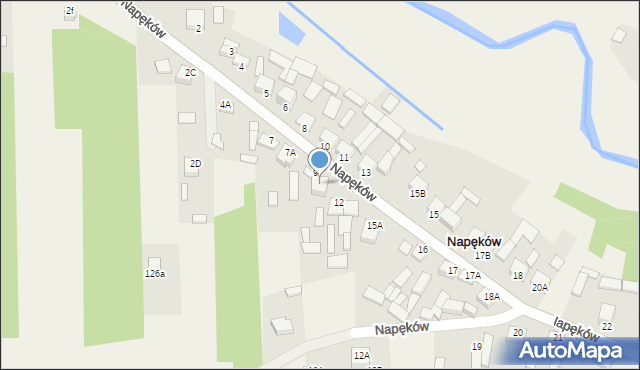 Napęków, Napęków, 9A, mapa Napęków