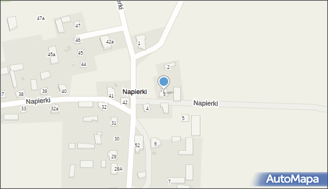 Napierki, Napierki, 3, mapa Napierki