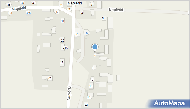 Napierki, Napierki, 7, mapa Napierki