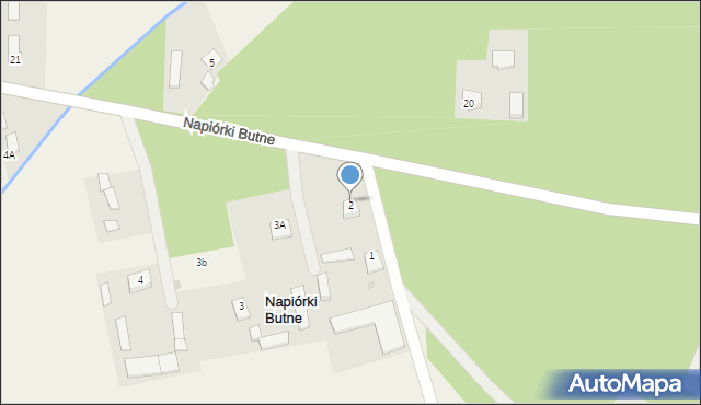 Napiórki Butne, Napiórki Butne, 2a, mapa Napiórki Butne