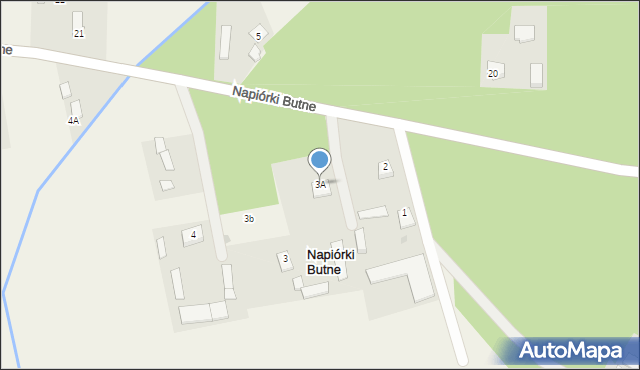 Napiórki Butne, Napiórki Butne, 3A, mapa Napiórki Butne