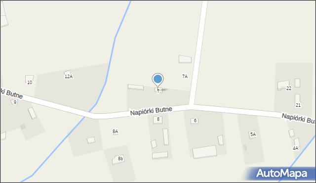 Napiórki Butne, Napiórki Butne, 7, mapa Napiórki Butne
