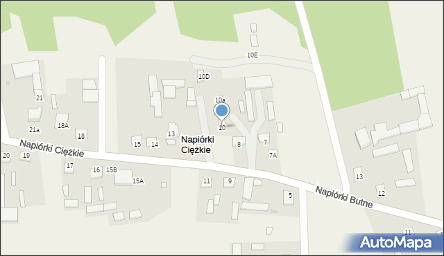 Napiórki Ciężkie, Napiórki Ciężkie, 10, mapa Napiórki Ciężkie