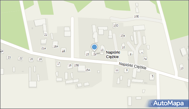 Napiórki Ciężkie, Napiórki Ciężkie, 14, mapa Napiórki Ciężkie
