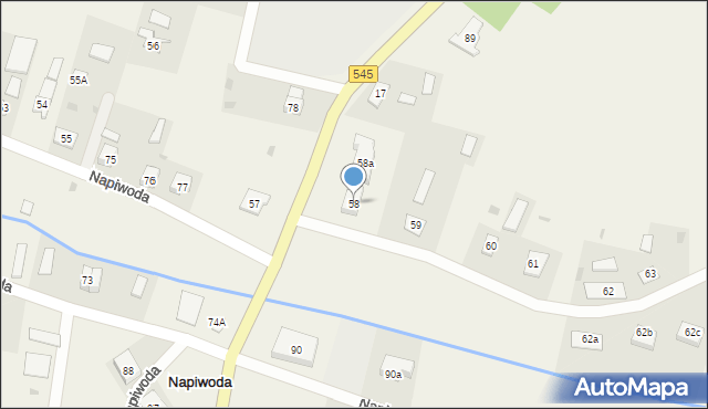 Napiwoda, Napiwoda, 58, mapa Napiwoda