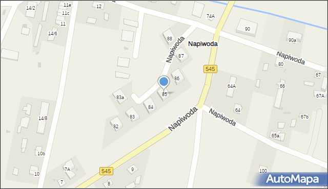 Napiwoda, Napiwoda, 85, mapa Napiwoda