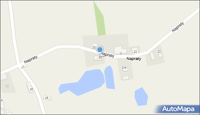 Napraty, Napraty, 19, mapa Napraty