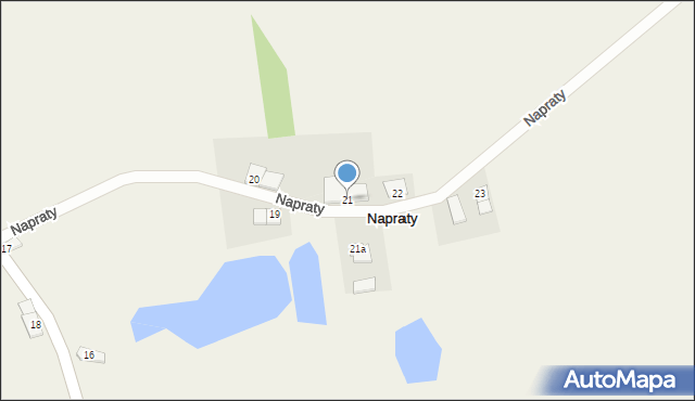 Napraty, Napraty, 21, mapa Napraty