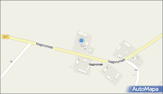 Napromek, Napromek, 10a, mapa Napromek