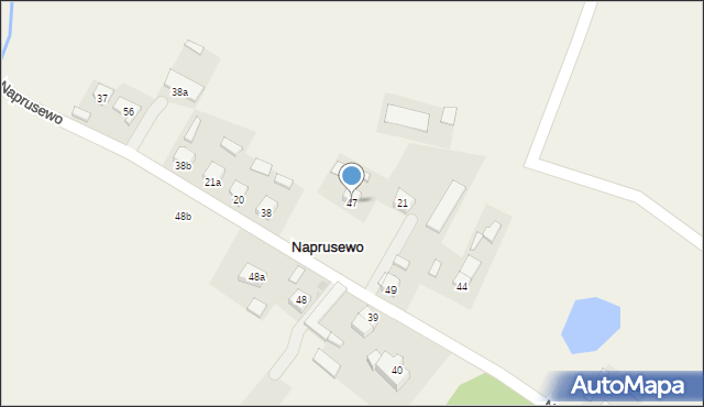 Naprusewo, Naprusewo, 47, mapa Naprusewo