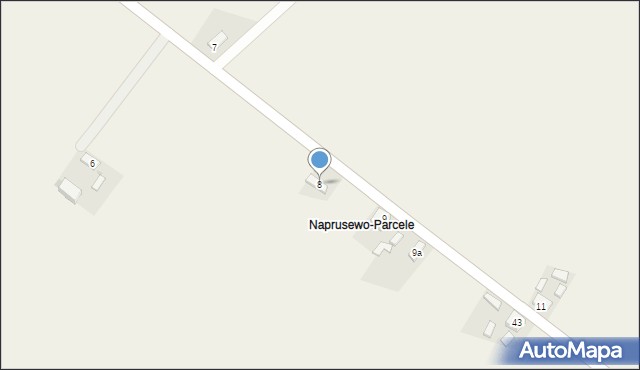 Naprusewo, Naprusewo, 8, mapa Naprusewo