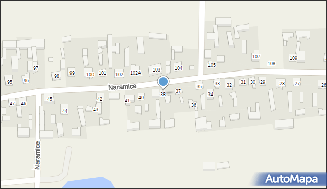 Naramice, Naramice, 38, mapa Naramice