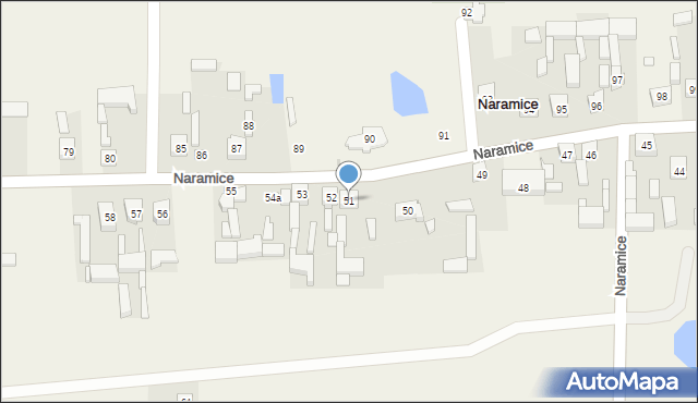 Naramice, Naramice, 51, mapa Naramice