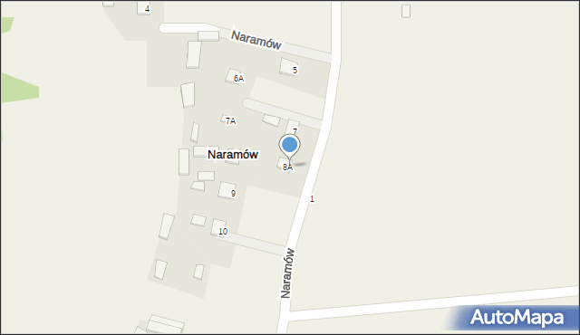 Naramów, Naramów, 8, mapa Naramów