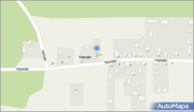 Narejki, Narejki, 22, mapa Narejki