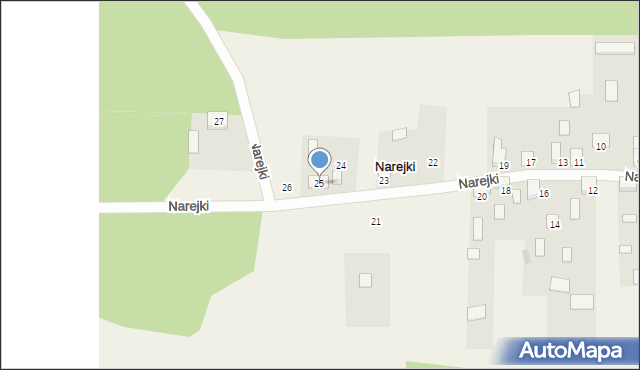 Narejki, Narejki, 25, mapa Narejki