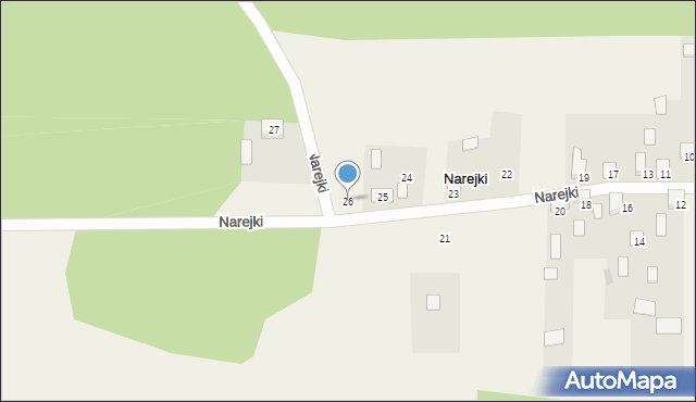 Narejki, Narejki, 26, mapa Narejki