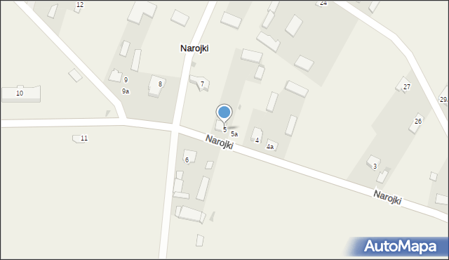 Narojki, Narojki, 5, mapa Narojki