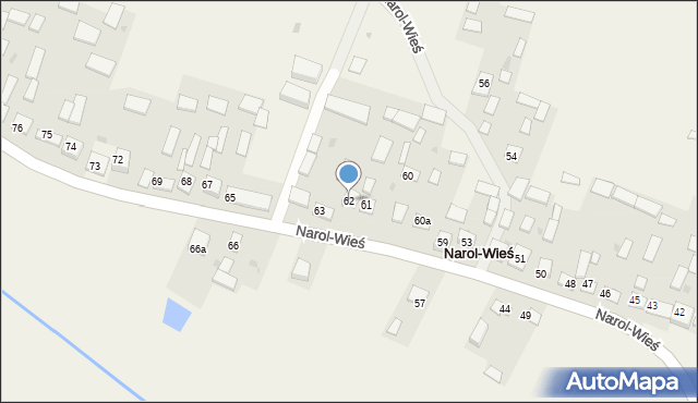 Narol-Wieś, Narol-Wieś, 62, mapa Narol-Wieś