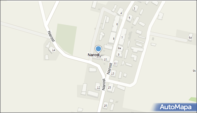 Narost, Narost, 10a, mapa Narost