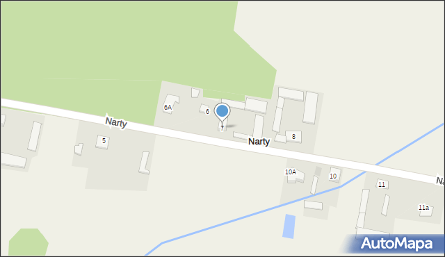 Narty, Narty, 7, mapa Narty