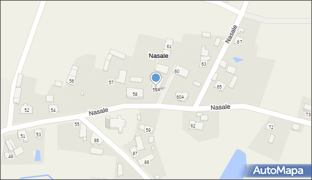 Nasale, Nasale, 59A, mapa Nasale