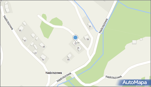 Naściszowa, Naściszowa, 12, mapa Naściszowa