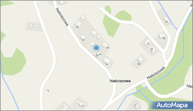 Naściszowa, Naściszowa, 24, mapa Naściszowa