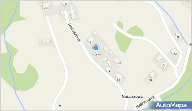 Naściszowa, Naściszowa, 40, mapa Naściszowa