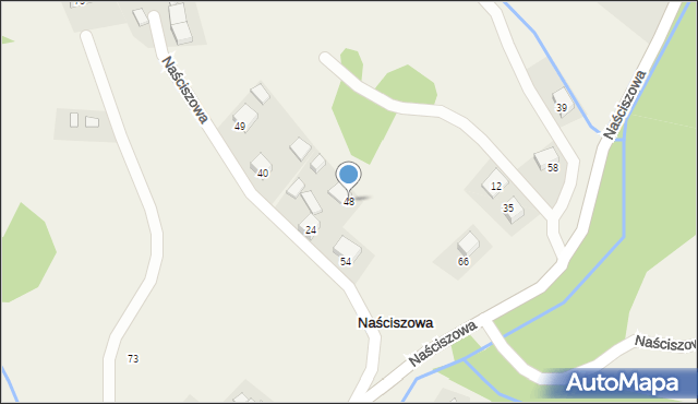 Naściszowa, Naściszowa, 48, mapa Naściszowa