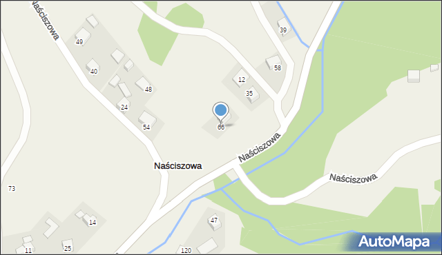 Naściszowa, Naściszowa, 66, mapa Naściszowa