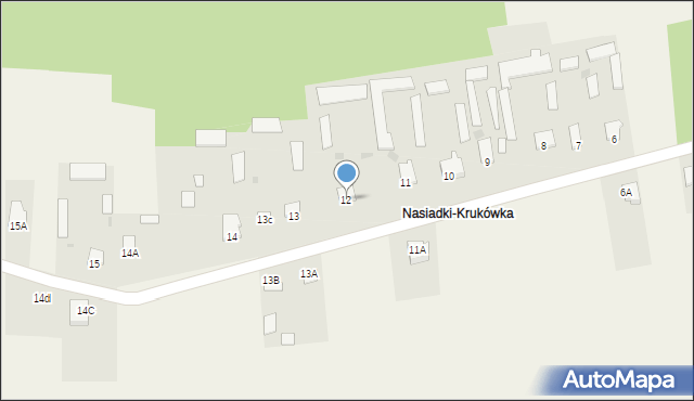 Nasiadki, Nasiadki, 12, mapa Nasiadki