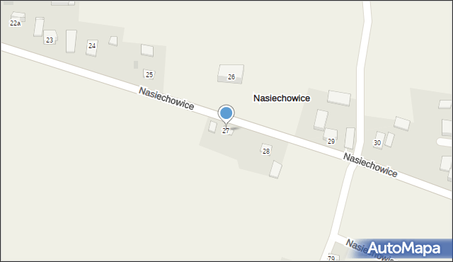 Nasiechowice, Nasiechowice, 27, mapa Nasiechowice