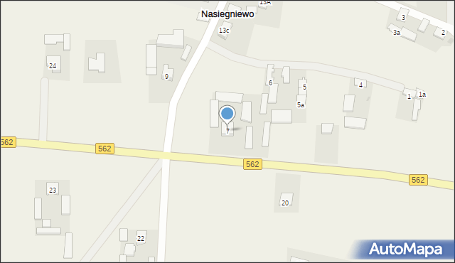 Nasiegniewo, Nasiegniewo, 7, mapa Nasiegniewo