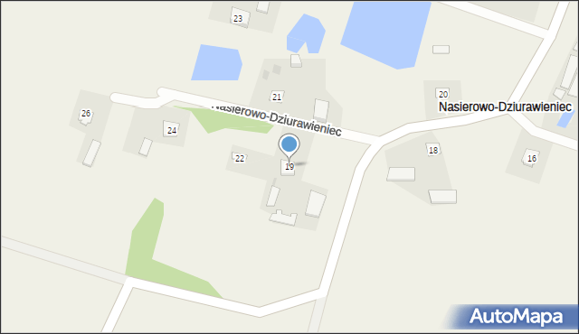 Nasierowo-Dziurawieniec, Nasierowo-Dziurawieniec, 19, mapa Nasierowo-Dziurawieniec