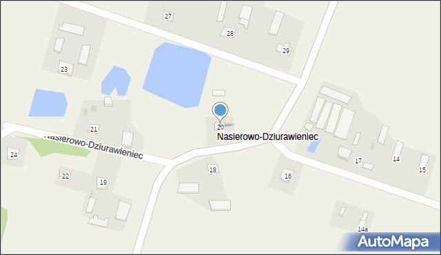 Nasierowo-Dziurawieniec, Nasierowo-Dziurawieniec, 20, mapa Nasierowo-Dziurawieniec