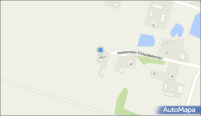 Nasierowo-Dziurawieniec, Nasierowo-Dziurawieniec, 26, mapa Nasierowo-Dziurawieniec