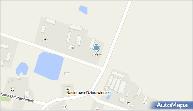 Nasierowo-Dziurawieniec, Nasierowo-Dziurawieniec, 29, mapa Nasierowo-Dziurawieniec