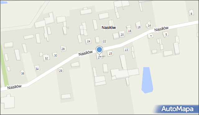 Nasiłów, Nasiłów, 17, mapa Nasiłów