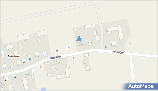 Nasiłów, Nasiłów, 8, mapa Nasiłów
