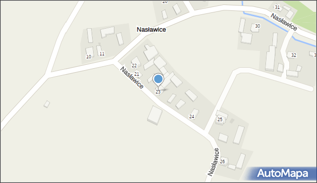 Nasławice, Nasławice, 23, mapa Nasławice