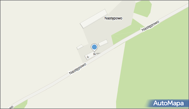 Następowo, Następowo, 3a, mapa Następowo