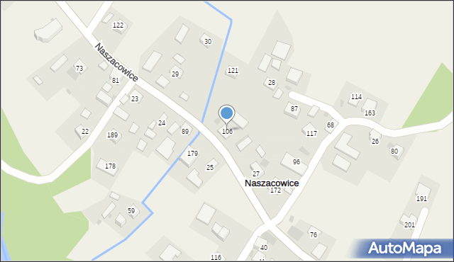 Naszacowice, Naszacowice, 106, mapa Naszacowice