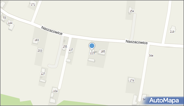 Naszacowice, Naszacowice, 113, mapa Naszacowice