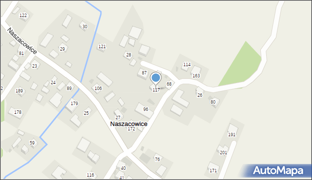 Naszacowice, Naszacowice, 117, mapa Naszacowice