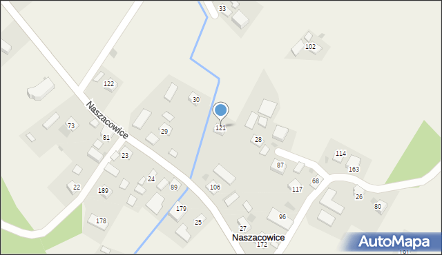 Naszacowice, Naszacowice, 121, mapa Naszacowice