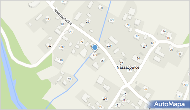 Naszacowice, Naszacowice, 179, mapa Naszacowice