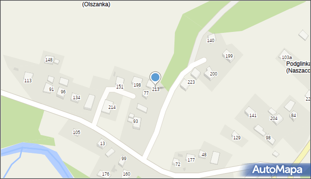 Naszacowice, Naszacowice, 213, mapa Naszacowice